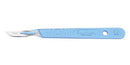 Box of 10 sterile Swann Morton disposable scalpels, surgical consumables for precise cutting and medical procedures