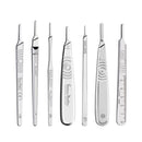 Swann Morton scalpel handles in sizes 20 and 26, stainless steel surgical blades for medical precision and durability.