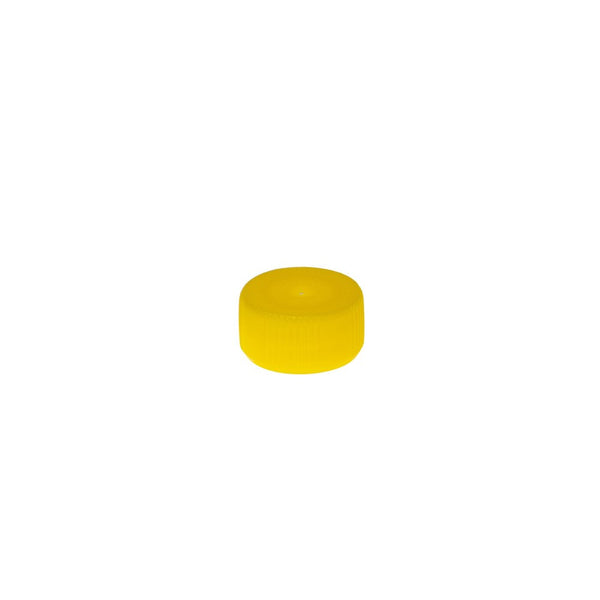 SIMPORT COLORED CLOSURES - Flat Caps, Lip Seal, Yellow, 1000/cs