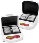 Boekel Scientific Jitterbug 4 microplate thermo shaker displaying four microplates in a laboratory setting.