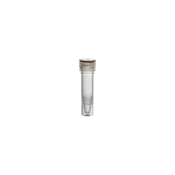 SIMPORT MICREWTUBE TUBES WITH O-RING SEAL SCREW CAP - 2.0mL Tube, Flat Top, Self Standing, O-Ring, Non Print, Sterile, 50/pk, 10 pk/cs